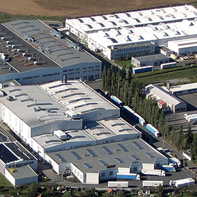 Veduta aerea dello stabilimento AFG, Stribro (CZ)