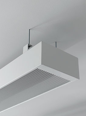 Convettore di raffreddamento a soffitto Arbonia (bianco) con copertura standard: dettaglio